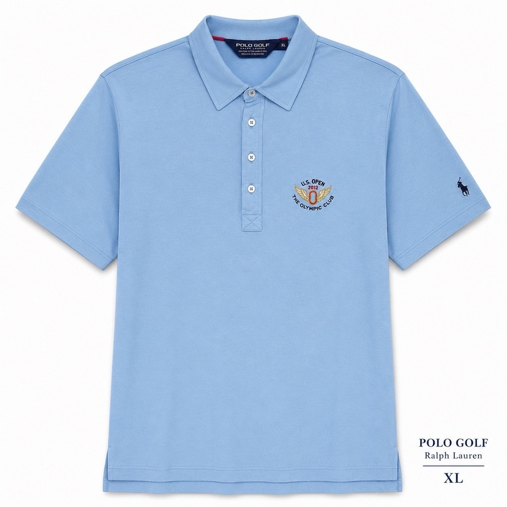 Polo Golf Ralph Lauren Men's Size XL U.S. Open 2012 Olympic Club Polo Blue Pony